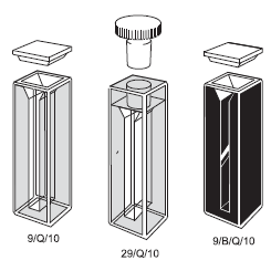 半微量石英比色皿 方形池，4mm狭缝，10mm光程