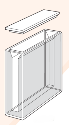 半微量石英比色皿 方形池，4mm狭缝, 50mm光程